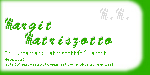 margit matriszotto business card